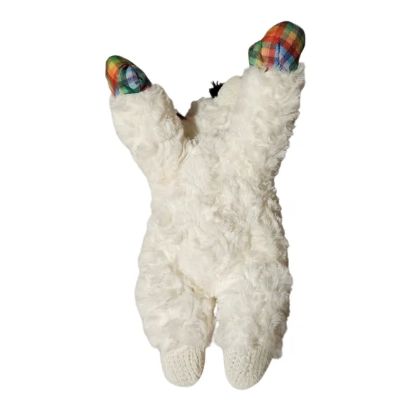 Lamb Chop Dreamworks Multipet Squeaky Dog Toy 11' Rainbow Plaid  Paws And Ears - Picture 4 of 8